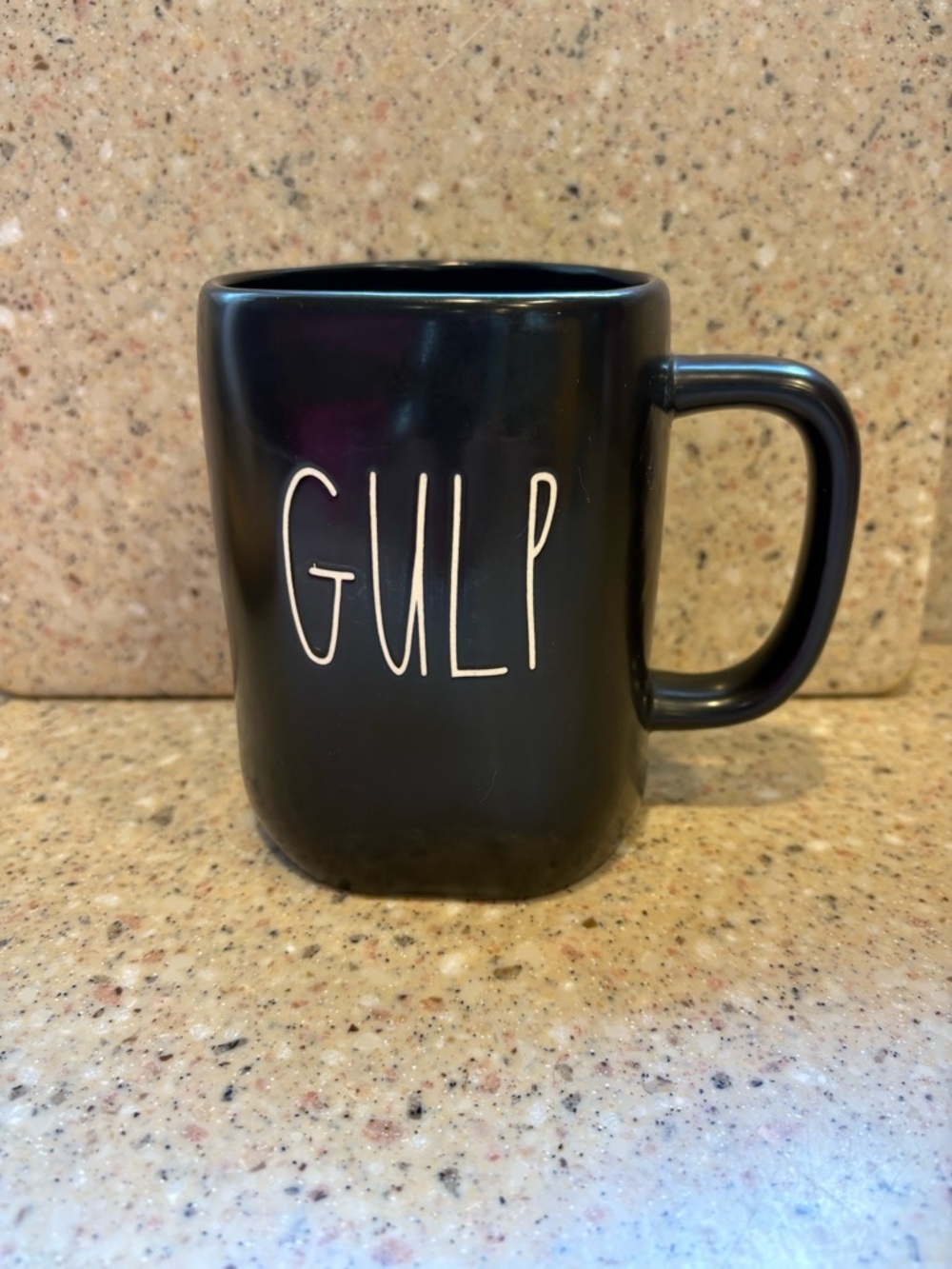 Rae Dunn Artisan Collection By Magenta Black GULP Mug, Holds Approximately 16oz